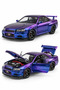 Die Cast Nissan Skyline Gt-R R34 Metal Model Car 21 cm – 1:24 Scale, with Display Stand, Opening Hood, Opening Doors and Trunk, Shock Absorbers and Movable Steering Wheel - 5