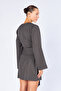 Striped Women's Mini Dress with Scarf Detail |   Mkw2811540-1 - 5