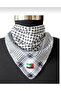 Palestine themed scarf 50x50 non-slip crepe vibrant colors flag design