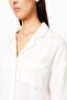 Crinkle Cropped Textured Pajama Shirt - 4