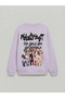 Manifest Printed Lilac Girls' Sweatshirt