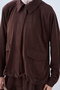 Women's Adjustable Waist Double Pocket Hidden Zipper Suit Brown - 5