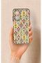 Redmi A5 Compatible Tile Tulip Patterned Silicone Case