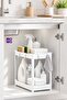 2-Tier Bathroom Organizer White, under Counter Organizer, Makeup Cosmetic Organizer