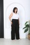 Women's Lycra Pants with Elastic Waist and Plus Size - 8