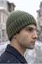 Men's Khaki Winter Siberian Beanie Soft Wool Textured Windproof Folded Beanie - 6