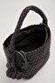 Rectangular Shape Knitted Model Handbag Gray - 3