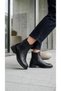 1705 black genuine leather women's boots - 5