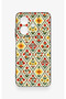 Oppo A3 Compatible Tile Tulip Patterned Silicone Case - 2