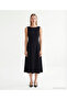 Slim Fit Boat Neck Sleeveless Dress