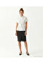 Fitted Shirt Collar Short Sleeve Blouse - 2