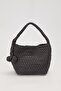 Rectangular Shape Knitted Model Handbag Gray