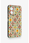 Vivo Y28 Compatible Tile Tulip Patterned Silicone Case - 3