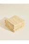 Beige Textured Cotton Face Towel Set (4 Piece) - 2
