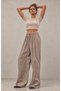 Women's Elastic Waist Wide Leg Draped Trousers Mta024 - 6