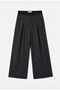 Women's Anthracite W6-1 Palazzo Fit Stone and Lace Detailed Design Trousers - 4