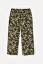 Women's Green Cotton Comfort Fit Elastic Waist Pants - 2