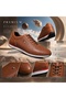 Genuine Floater Leather Dark Brown Men's Sports Shoes Te0325