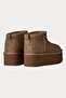 Women's Flat Sole Logo Printed Comfortable Sport Style Bronze Boots & Booties - 3