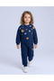 Girl's 3 Thread Threaded Oversize Sweatshirt Top and Bottom Set - Teddy Bear Heart Pattern - 2-5 Years Old