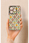 Tecno Spark 10 Pro Compatible Tile Tulip Patterned Silicone Case