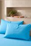 Turquoise Blue 100% Cotton 2-Piece Pillowcase Set 50X70 cm - 2
