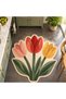 Eta Tulip Pattern Modern Woven Base Decorative Carpet Eta4363 - 2