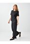 Anthracite Elastic Waist Straight Cut Soft Touch Trousers - 2