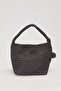 Rectangular Shape Knitted Model Handbag Gray - 4