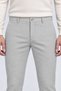 Men's Light Gray Slim Fit Lycra Side Pocket Dobby Casual Trousers - 5