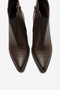 Lemma Brown Leather Genuine Leather Women's Thick Heeled Boots with Rubber Detail - 4