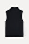 Women's Black Sleeveless Basic T-Shirt - 2