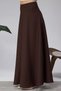 Women's Dauble Stylish Thick Crepe Fabric Long Skirt with Pattern - 6