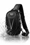 Conch Cross Chest Bag Waist Bag Cross Shoulder Bag Water Resistant Black Men's Shoulder Bag - 3