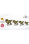 Eta T-Rex Dinosaur Pattern Modern Woven Base Decorative Carpet Eta4364 - 5