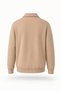Poylx Two Thread Men's Polo Collar Metal Zipper Sweatshirt - Half Zipper Comfortable Fit Solid Color Sweatshirt - 3