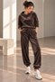 Women's Italian Velvet Hooded Tracksuit Set Jogger Two Piece Set Zg3535