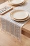 Gray Regina Cotton Tasseled Runner 35X145 cm - 3