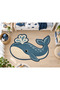 Eta Whale Pattern Modern Woven Base Decorative Carpet Eta4366 - 2