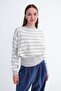 Boat Neck Striped Knit Sweater K3525 - 4