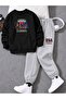 Busekids Unisex Usa Printed Crew Neck Sweatshirt Set