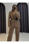 Oversize Blazer Jacket with Belt - 2