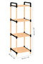 4-Tier Bathroom Organizer - Wooden Multi-Purpose Easy-To-Install Organizer Towel Detergent Detachable Shelf - 5