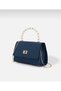 Women's Hand and Shoulder Bag with Thin Handle, Chain Strap and Lock Cover - 3