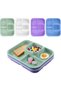 8 Pcs Divided Plates for Party, Reusable Compartment Trays & Sectioned Portion Control Plates, Micro