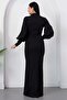 High Collar Long Sleeve Front Tassel Dress K-262752 - 8