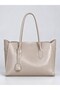 Mink Women's Shoulder Bag with Zippered Interior Compartment Shopper Model