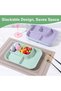 8 Pcs Divided Plates for Party, Reusable Compartment Trays & Sectioned Portion Control Plates, Micro - 5