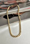 Gold Color Thick Geometric Chain Necklace (40cm) - 2