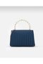 Women's Hand and Shoulder Bag with Thin Handle, Chain Strap and Lock Cover - 4